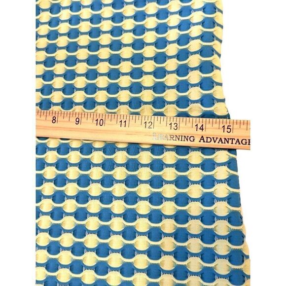 Mango MNG Spaghetti Strap Body Con Dress Sz 6 Blue/Neon Yellow EUC - Picture 8 of 9